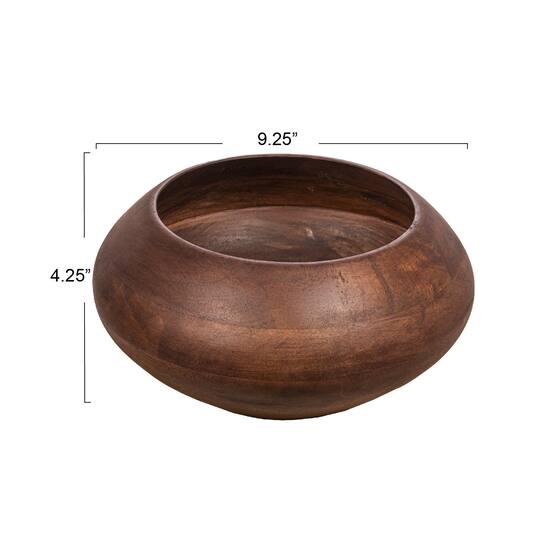 Hello Honey® 9.2" Modern Round Wood Bowl
